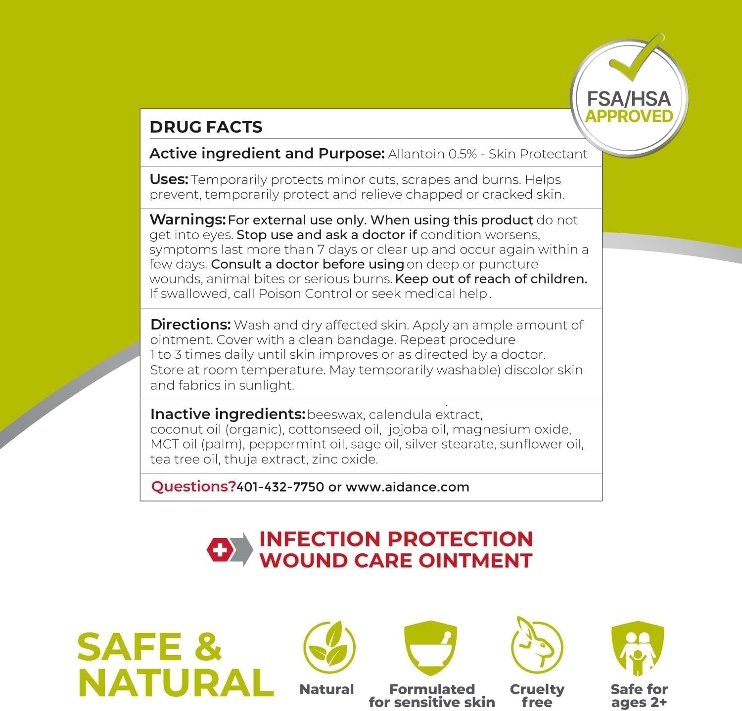 Sterile 3X Wound Care Ointment - Natural Healing for Cuts, Scrapes & Ulcers