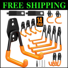 Load image into Gallery viewer, 14-Pack Adjustable Garage Hooks for Maximum Tool Organization - Easy Install