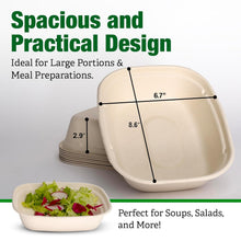 Load image into Gallery viewer, Disposable 100 Pack 50 Oz Paper Bowls, Leakproof &amp; Durable for Hot or Cold Foods