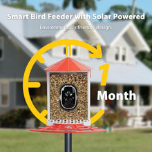 Load image into Gallery viewer, Solar-Powered Camera Bird Feeder with Seed Guard - Perfect Gift for Bird Lovers
