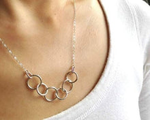 Load image into Gallery viewer, Timeless 925 Sterling Silver Necklace with Unique Six Circles for 60th Birthdays