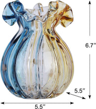 Load image into Gallery viewer, Hand-Blown Art Deco Glass Vase - Unique Irregular Design for Floral Displays