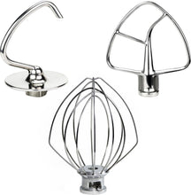 Load image into Gallery viewer, Premium Stainless Steel Mixer Attachments Set for KitchenAid Tilt-Head Mixers