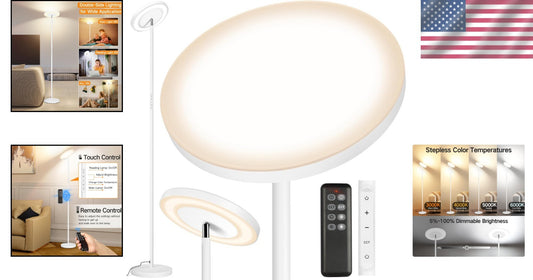 Elegant Dimmable Floor Lamp with Remote & Touch Control, 1-Hour Timer Feature