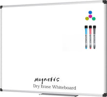 Load image into Gallery viewer, Flexibly Mounted Aluminum Whiteboard - Smooth Writing for Classroom &amp; Office