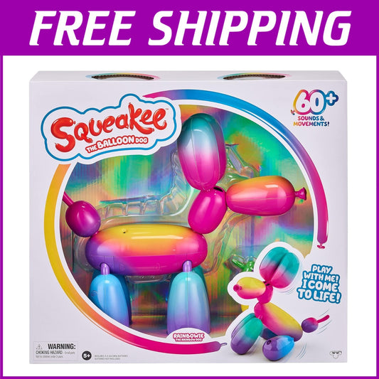 Rainbowie the Balloon Dog - Unique Colorful Decoration, Battery-Operated Fun
