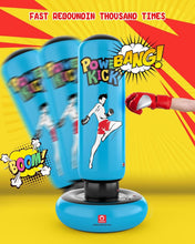 Load image into Gallery viewer, Kids 66-Inch Inflatable Punching Bag Set with Gloves - Fun Gift for Martial Arts