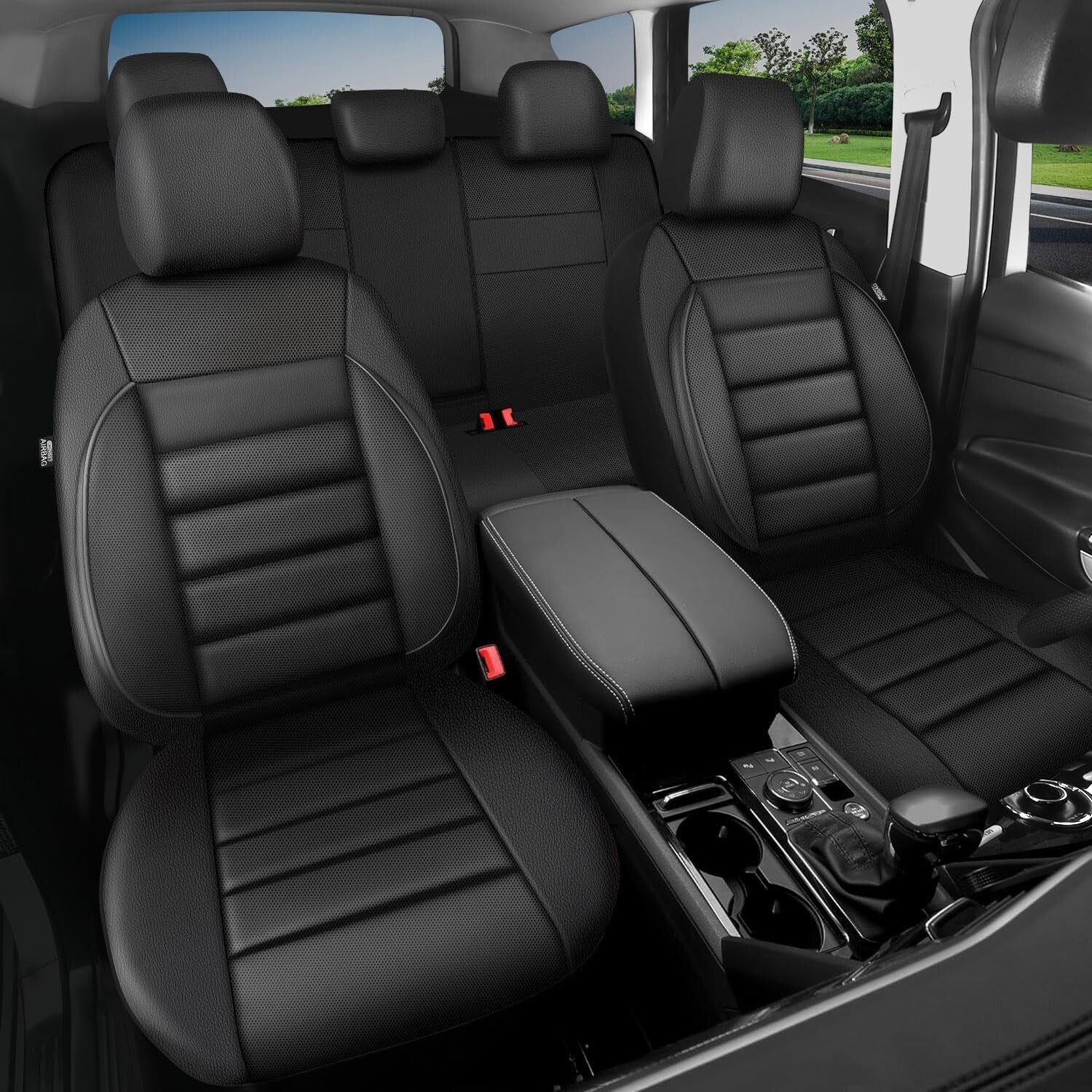 Fashionable Universal Fit Leather Seat Covers with Full Coverage Protection