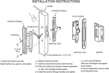 Load image into Gallery viewer, High-Quality Wood Sliding Patio Door Handle Set with Adjustable Locking System