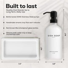 Load image into Gallery viewer, Luxury White Glass Kitchen Soap Dispenser Set - Perfect Gift for Any Occasion