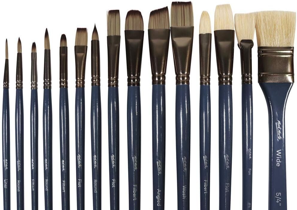 15-Piece Premium Paint Brush Set in Roll Case - Perfect for Artists Everywhere