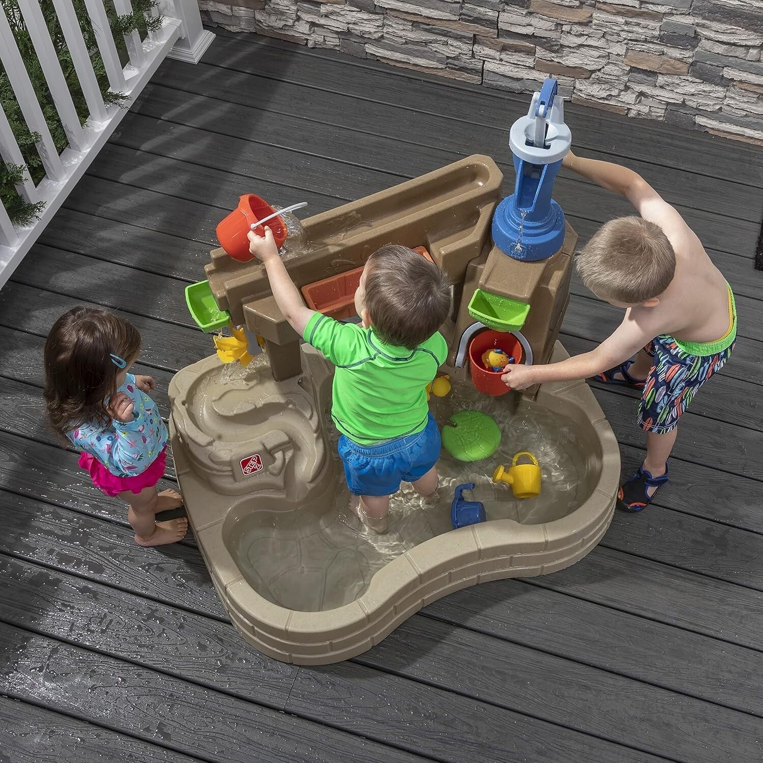 Durable Toddler Water Sensory Activity Pool - Large Splash Table with Toys
