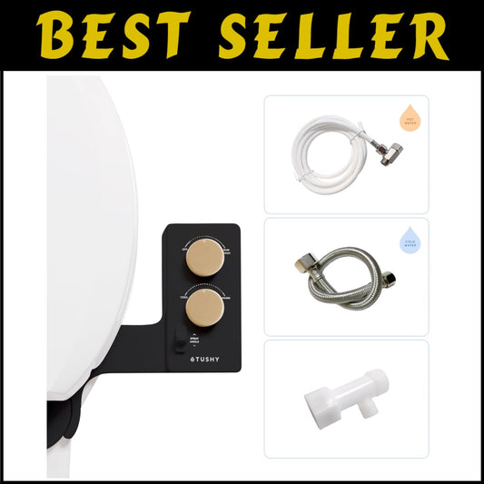 Self-Cleaning Bidet Attachment with Cool to Warm Water Function - Elegant Design