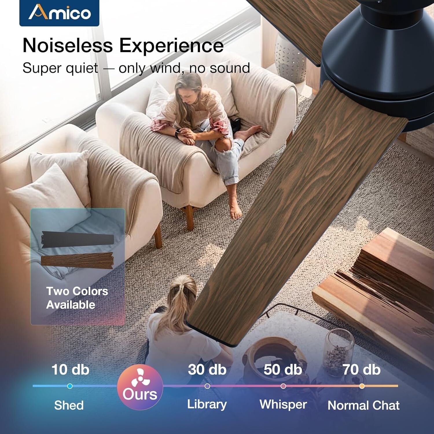 Stylish 52-Inch Ceiling Fan with Lights - Remote Controlled & Reversible Design