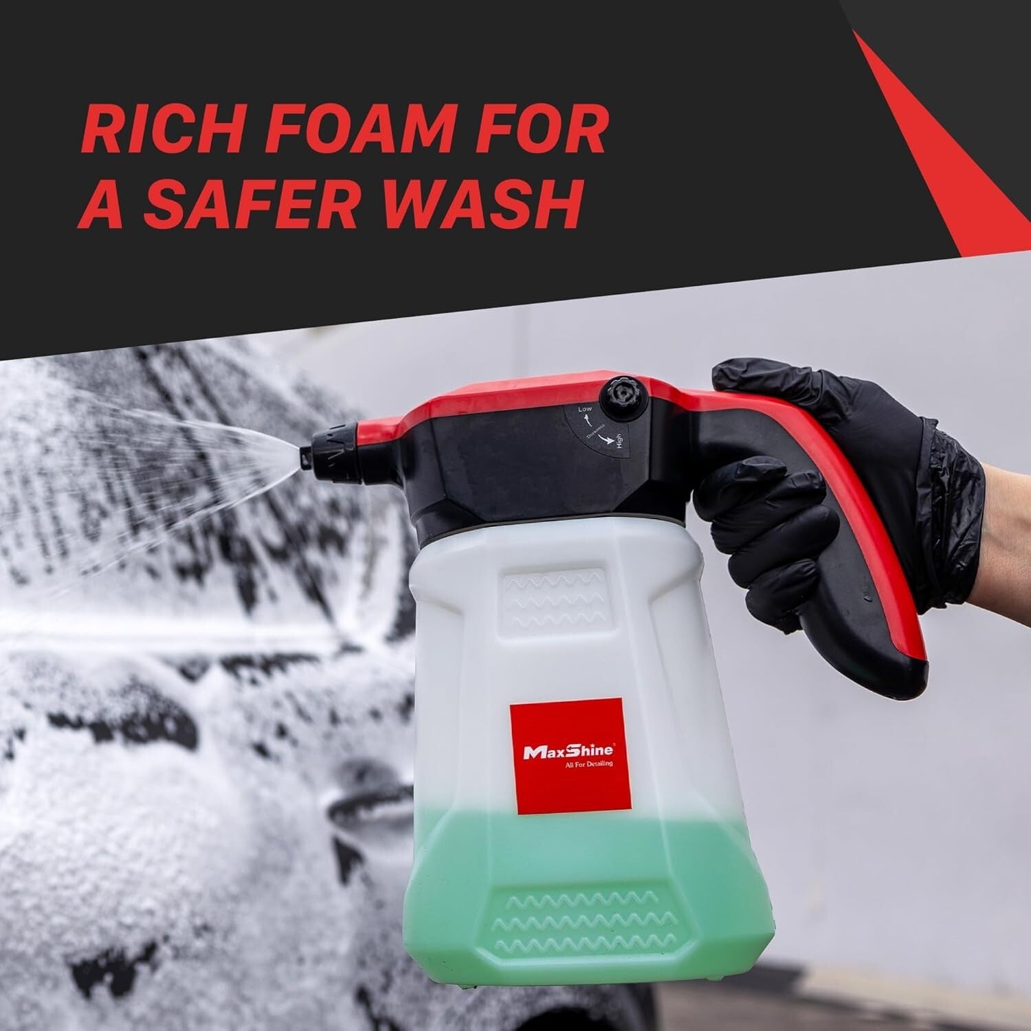 2600mAh Cordless 2L Foam Cannon with Adjustable Nozzles for Quick Car Washing
