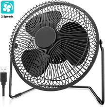 Load image into Gallery viewer, Portable 9 Inch USB Powered Fan: Elegant Metal Frame, Adjustable Cooling Speed