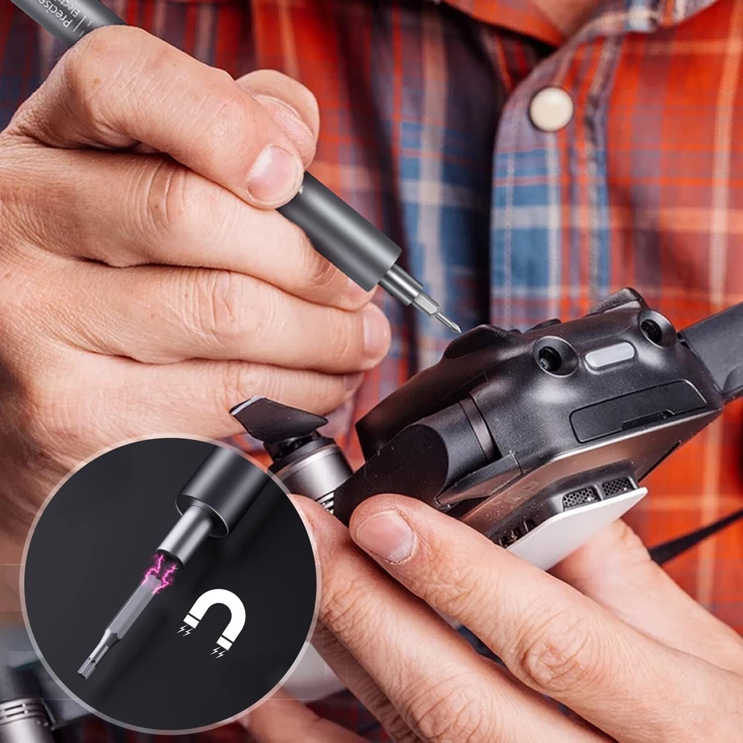 Portable Cordless Screwdriver Set with 100 Bits and Magnetic Tip - Handy Tool