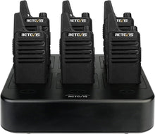 Load image into Gallery viewer, Efficient Walkie Talkies - 6 Pack Rechargeable Two-Way Radios with Multi Charger