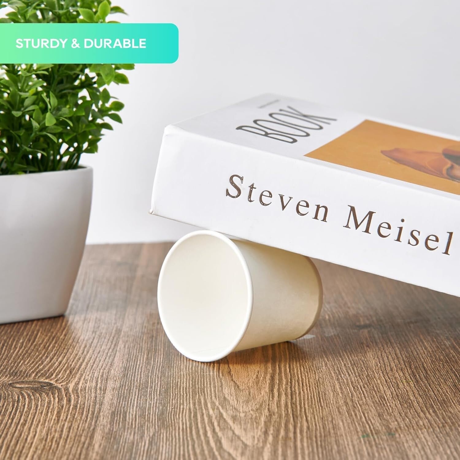 BPA-Free 2 oz White Paper Cups for Hot/Cold Drinks - 1440 Count Disposable Pack