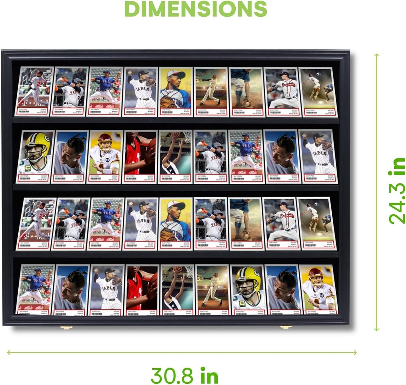 Stylish Black Acrylic Card Display Case - Anti-Theft Locks & UV Protection