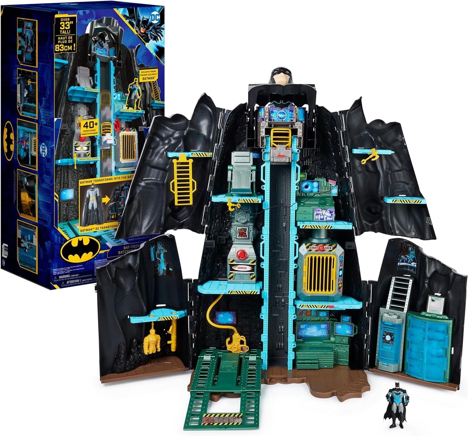 Transforming Batman Bat-Tech Batcave Playset - 4” Exclusive Figure & Accessories