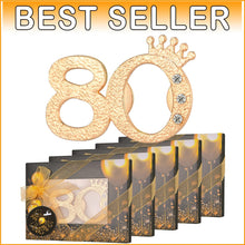 Load image into Gallery viewer, Glamorous Gold and Black Bottle Openers - 50 Packs for 80th Anniversary Parties
