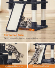 Load image into Gallery viewer, Multi-Level Cat Tree for All Breeds – Cozy 67 Inches of Smoky Gray Comfort