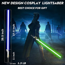 Load image into Gallery viewer, RGB Dueling Lightsaber with 39 Sound Effects - Perfect for Cosplay &amp; Collecting