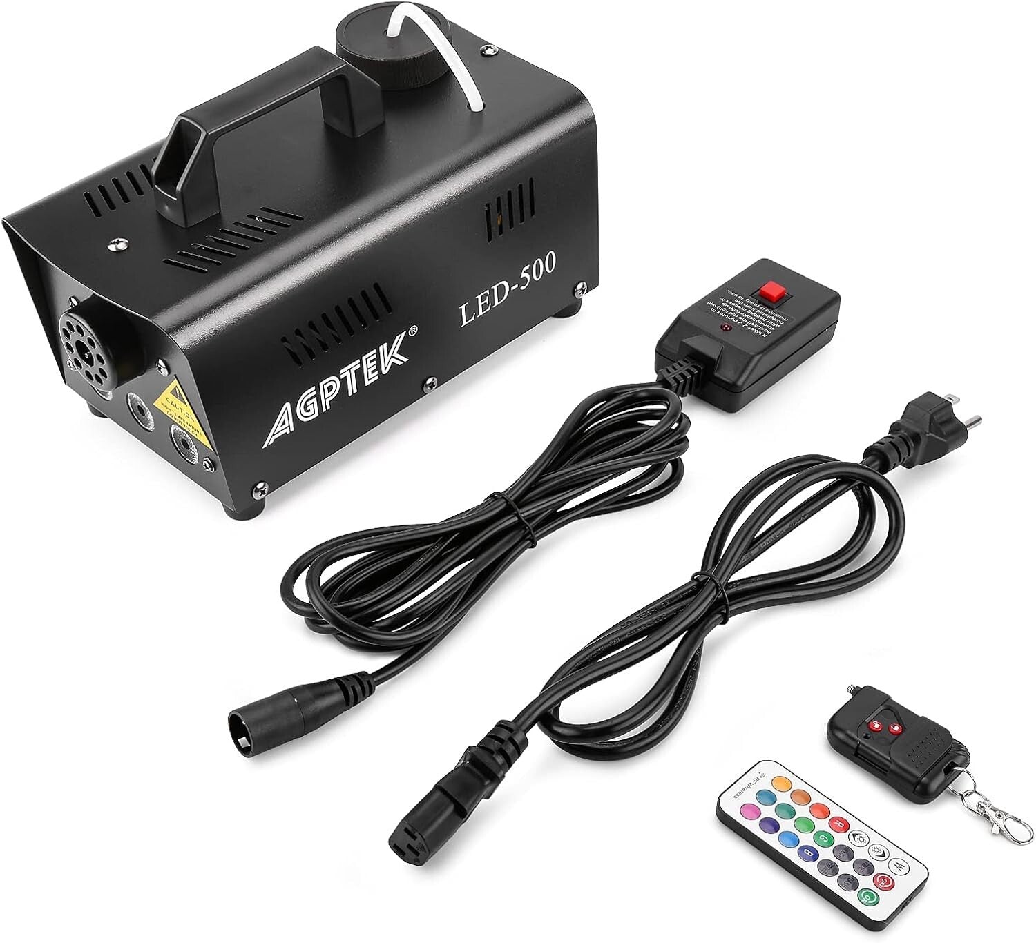 Automatic Spray Smoke Machine with Colorful LED Effects and Remote Control