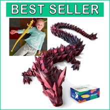 Load image into Gallery viewer, Large 3D Printed Dragon Toy - Unique Gift Idea for Collectors &amp; Decor