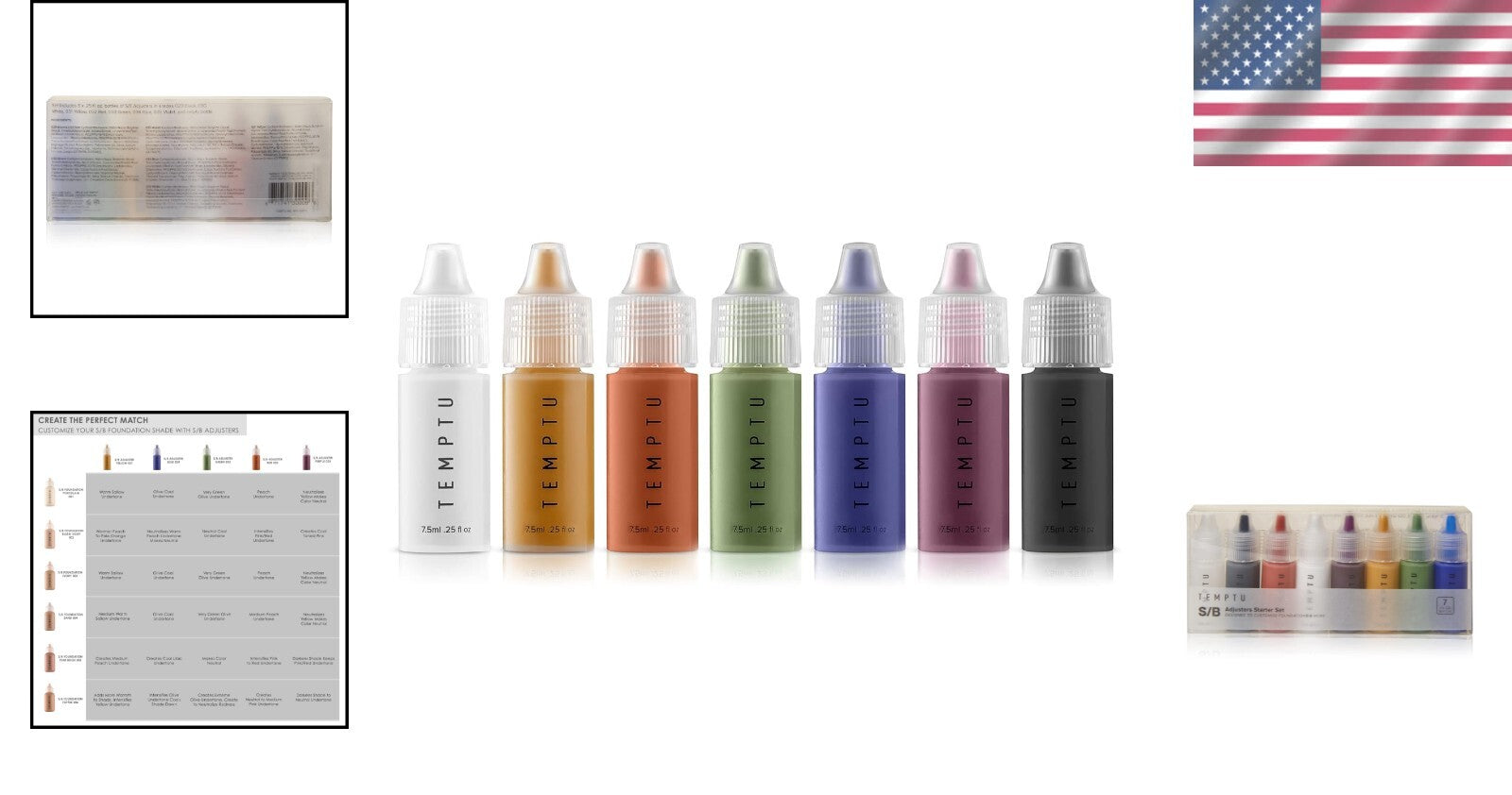 Customizable Makeup Shade Adjuster Starter Set - 7 Pigments for Perfect Match