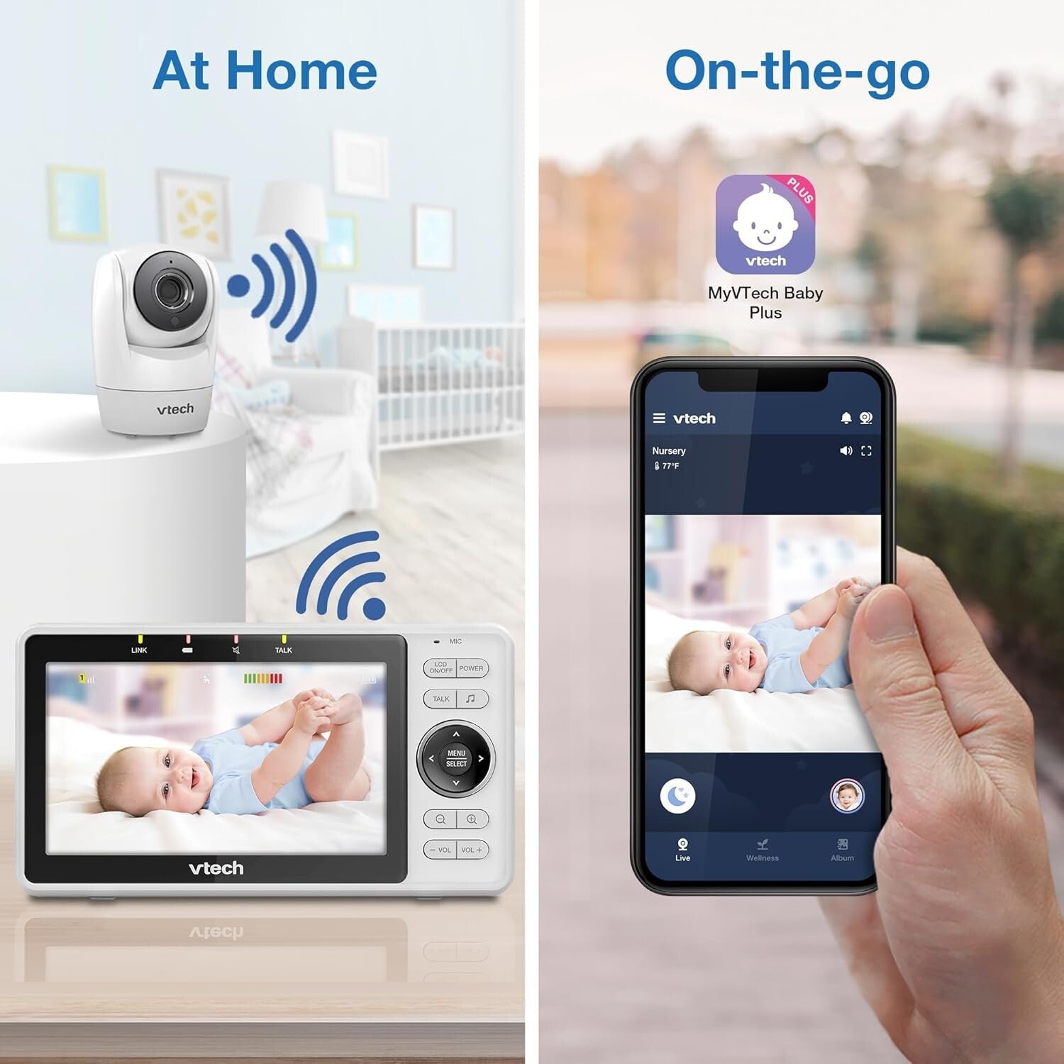 Smart Baby Monitor with Remote Access, HD Night Vision & Temperature Alerts