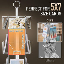 Load image into Gallery viewer, Versatile White Card Display Stand with Smooth Rotational Feature - Metal Design
