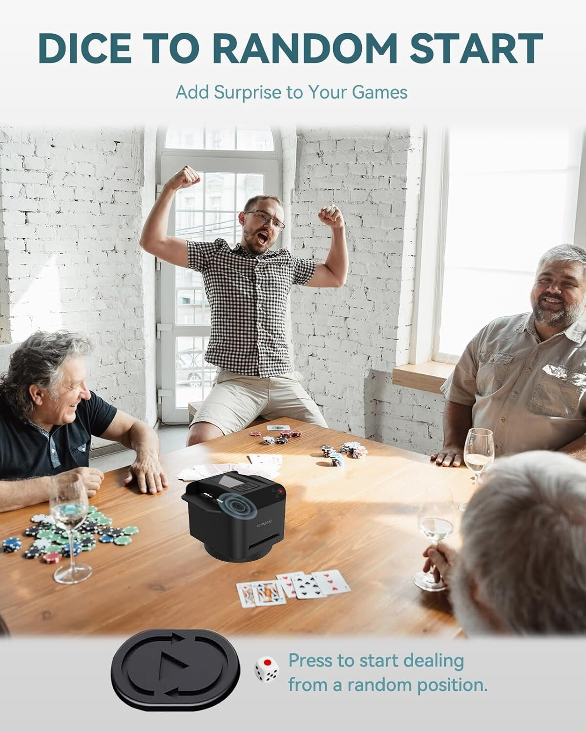 Quiet 2-in-1 Card Shuffler & Dealer with Remotes - Rechargeable for Endless Fun