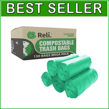 Load image into Gallery viewer, Sustainable 13 Gallon Compost Trash Bags - 150 Count | Leak-Proof &amp; Unscented
