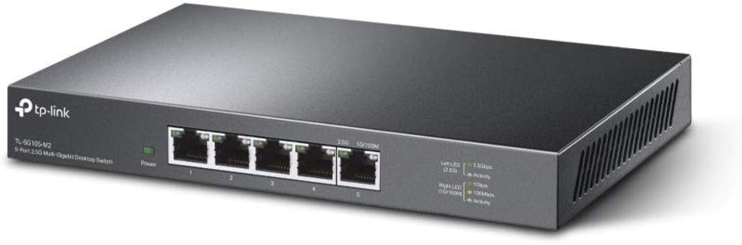 5-Port Multi-Gigabit Unmanaged Network Switch - 2.5G Bandwidth, Fanless Design