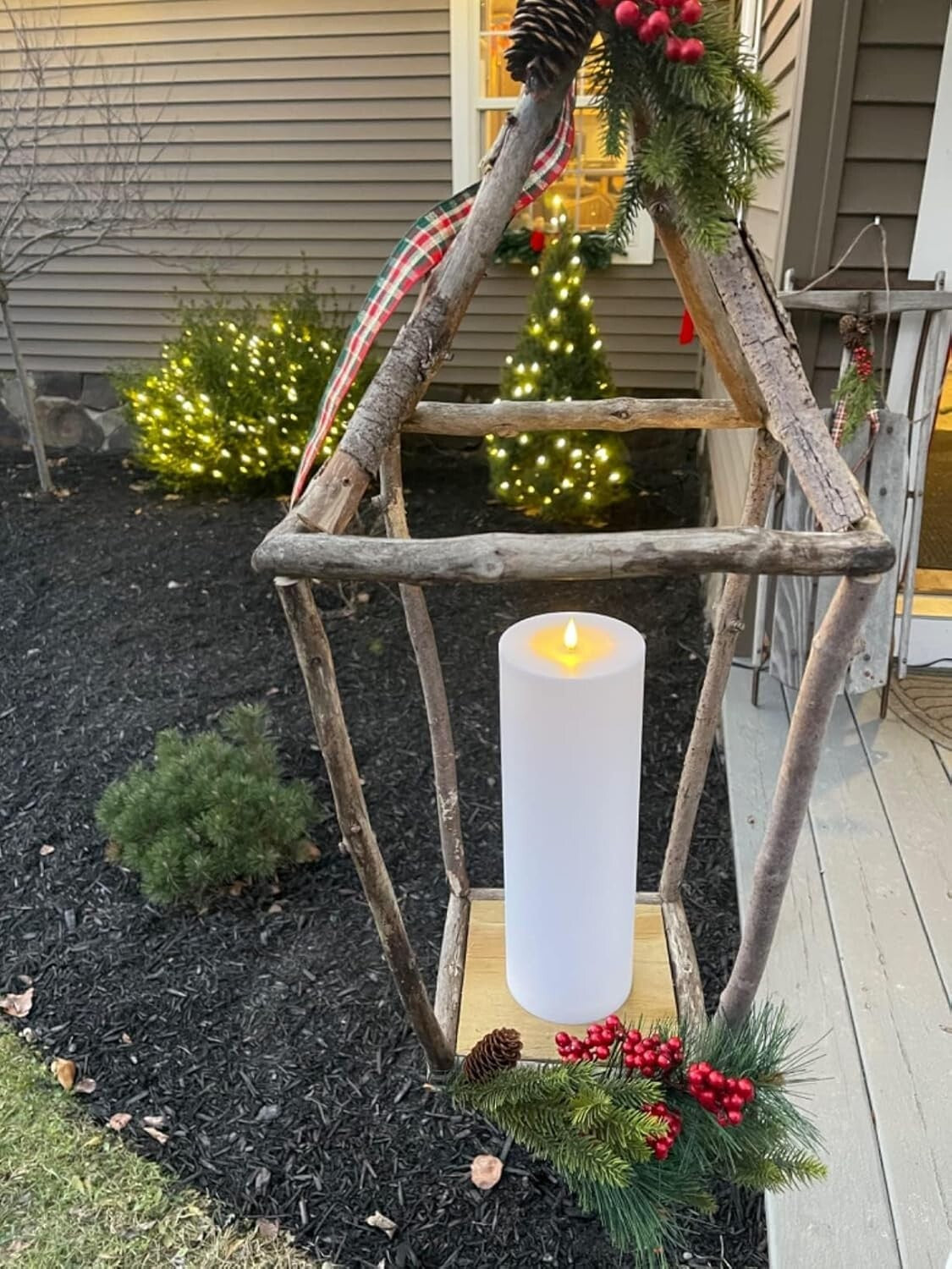 12" Waterproof LED Pillar Candles with Timer - Remote Control for Outdoor Bliss