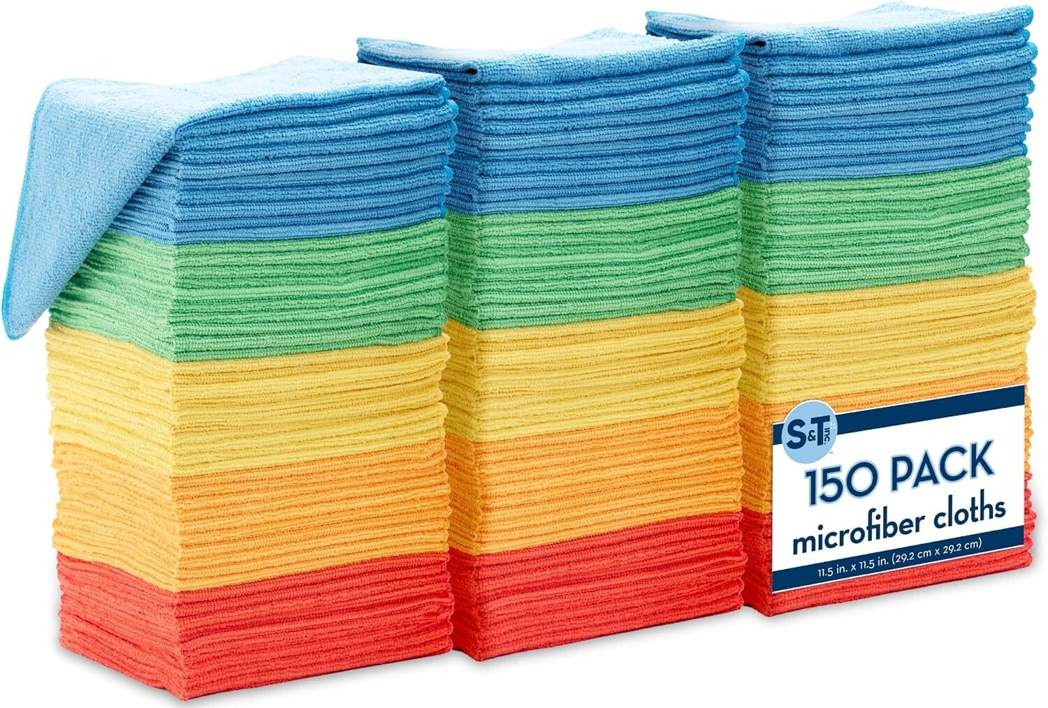 Super Absorbent Microfiber Cleaning Cloths - 150 Pack, Perfect for All Surfaces