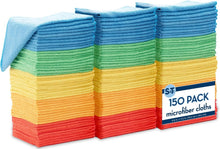 Load image into Gallery viewer, Super Absorbent Microfiber Cleaning Cloths - 150 Pack, Perfect for All Surfaces