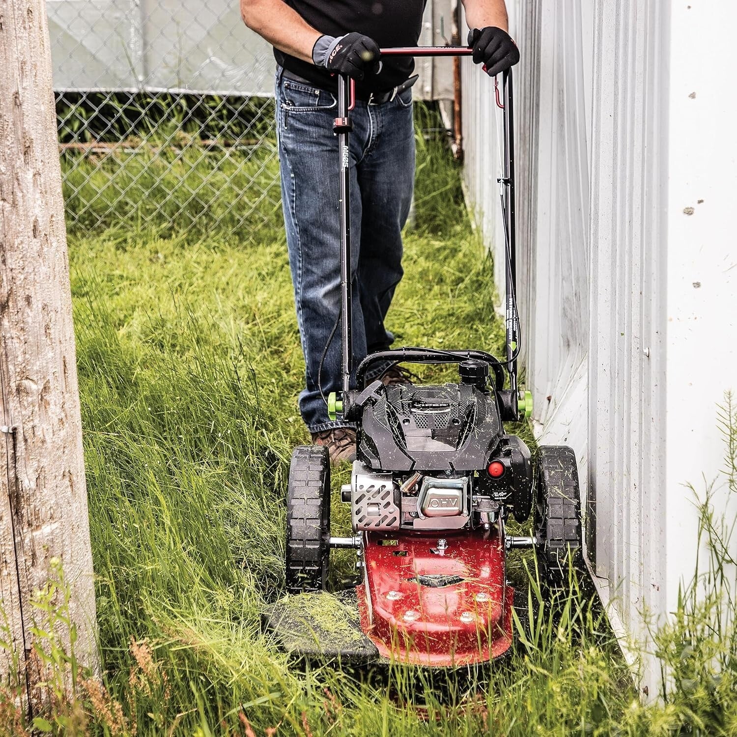 Easy Assembly Walk Behind String Mower with Adjustable Handlebar - 70 lbs