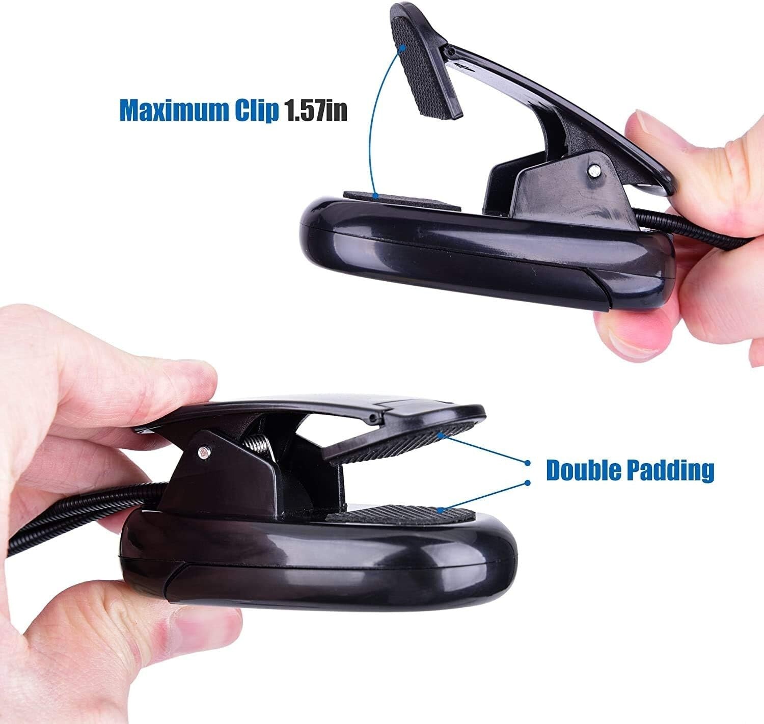 Adjustable USB & AAA Battery Clip-On Music Stand Lights - Perfect for Travel