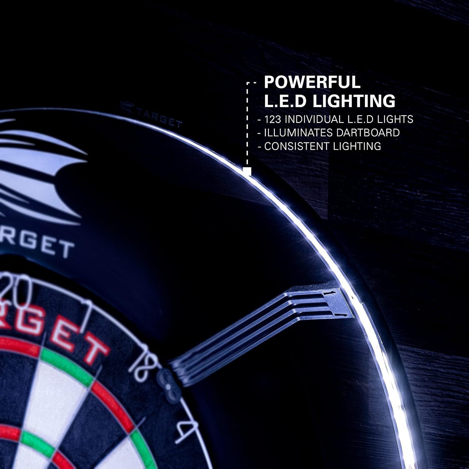 Corona Vision LED Dartboard Lighting System - Complete Illuminating Package