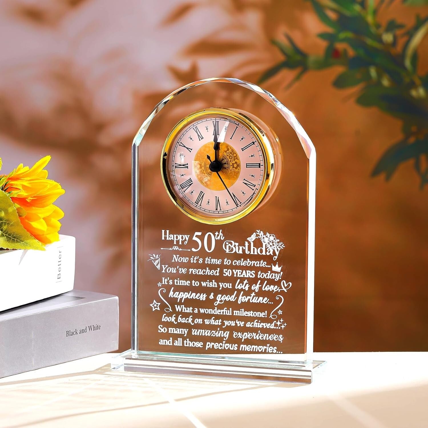 Beautiful 50-Year Keepsake Clock - Timeless Gift for Birthdays & Anniversaries