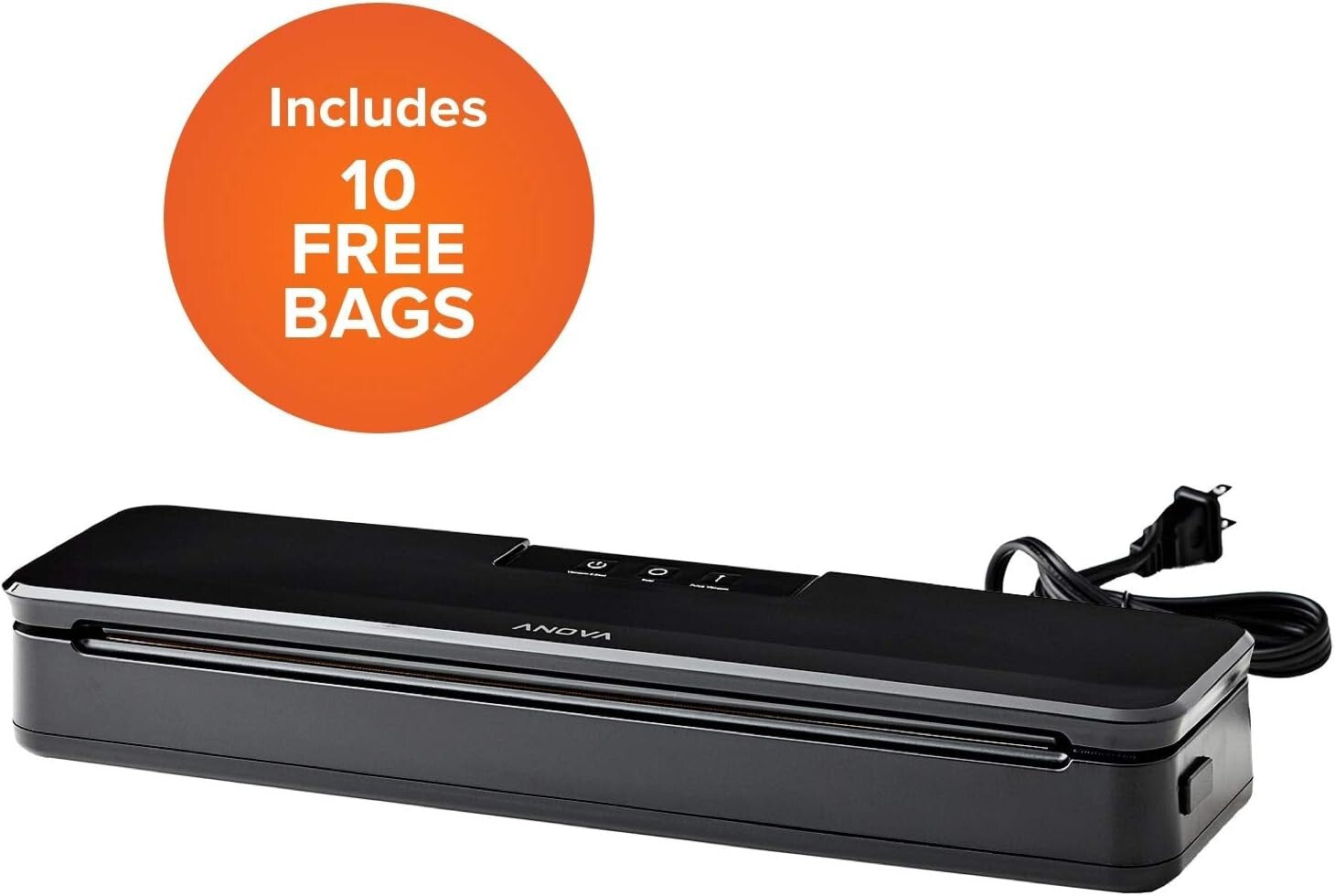 Anova Precision Vacuum Sealer + 10 Precut Bags - Perfect for Sous Vide Cooking