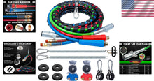 Load image into Gallery viewer, Premium Semi Truck Air Lines: 12 FT ABS Power Hoses with Stainless Steel Clamps