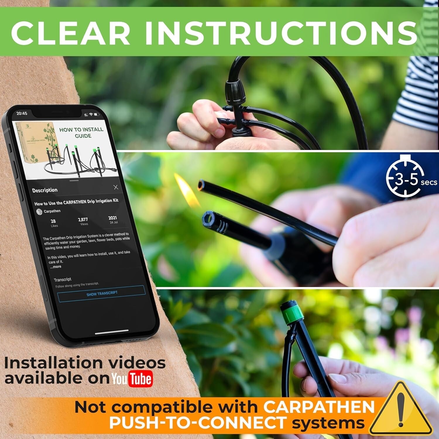 Adjustable Drip Irrigation System for Raised Beds and Greenhouses - Easy Setup!