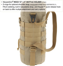 Load image into Gallery viewer, Lightweight Khaki Bottle Holder - 12" High for Hiking and Outdoor Adventures