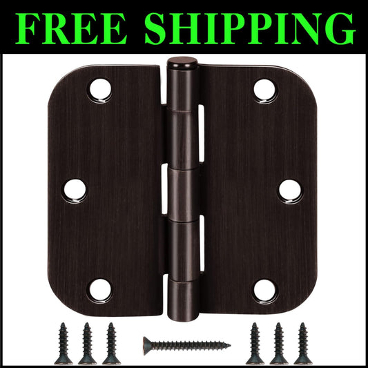 Premium 3.5-Inch Oil Rubbed Bronze Hinges - Ideal for Doors & Windows, 30 Pack