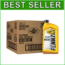 Load image into Gallery viewer, Platinum Full Synthetic 10W-30 Motor Oil - Superior Engine Protection, Case of 6