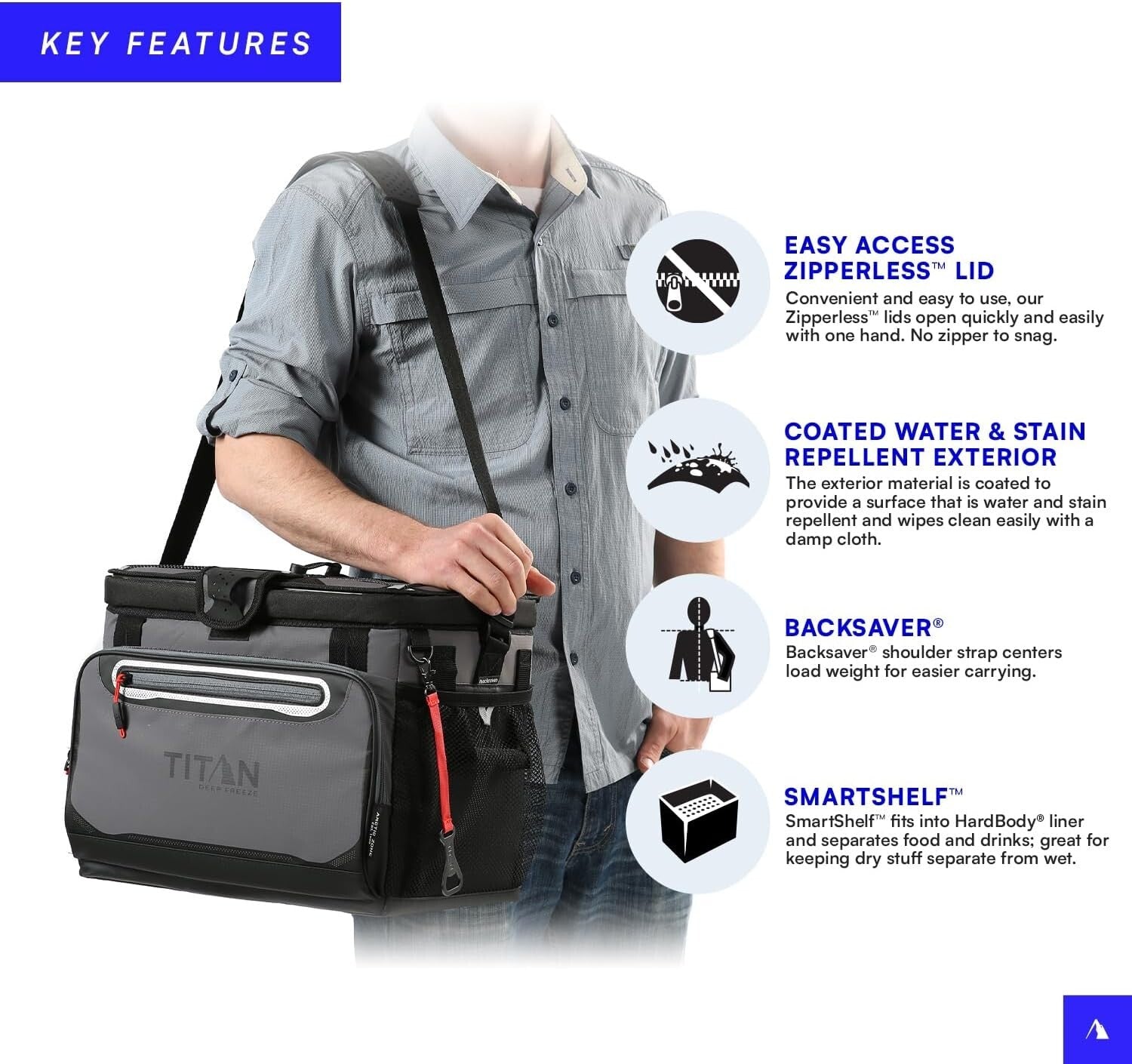 Deep Freeze Cooler with HardBody Liner - Perfect for Picnic, Fishing & Camping